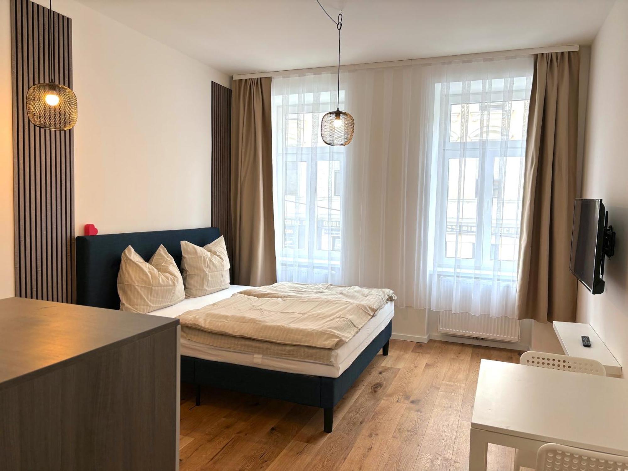 Smartes Apartment, Design, Queensize-bett Apartamento